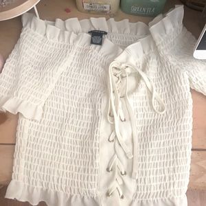 Cute white brand new never worn crop top